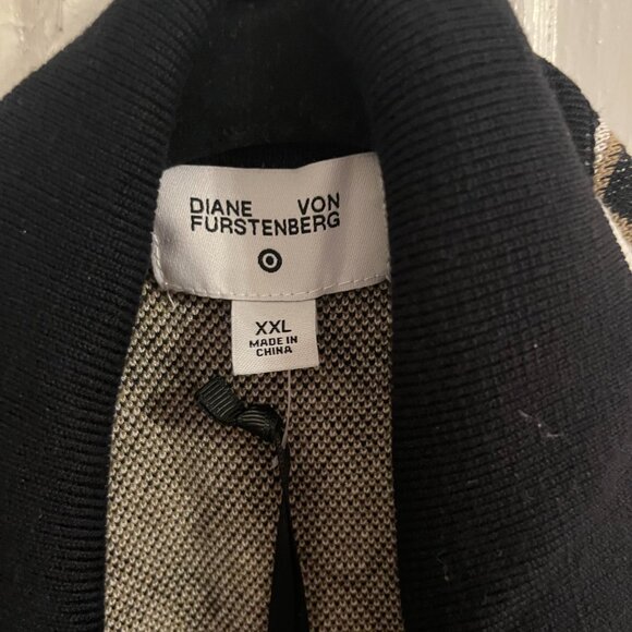 Diane Von Furstenberg Collared Sleeveless Sweaterknit MidiWrap Dress - Picture 6 of 6